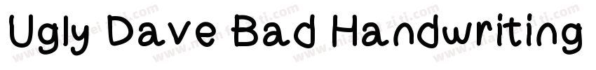 Ugly Dave Bad Handwriting Font字体转换